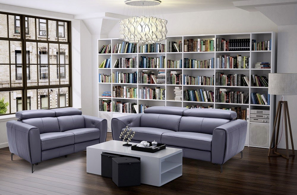 Lorenzo Motion Sofa in Blue-Grey | Open Box - Canal Furniture