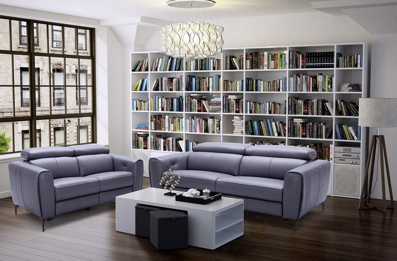 Lorenzo Motion Loveseat in Blue-Grey | J&M Furniture