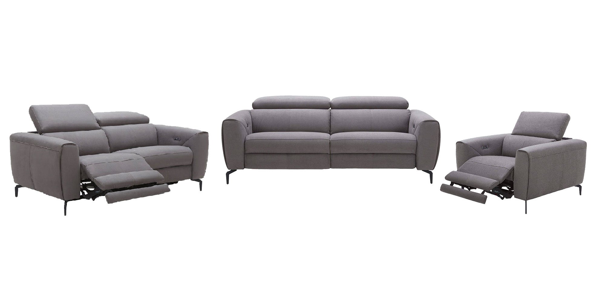 Lorenzo Motion Sofa in Dark Grey Fabric | J&M Furniture - Canal Furniture