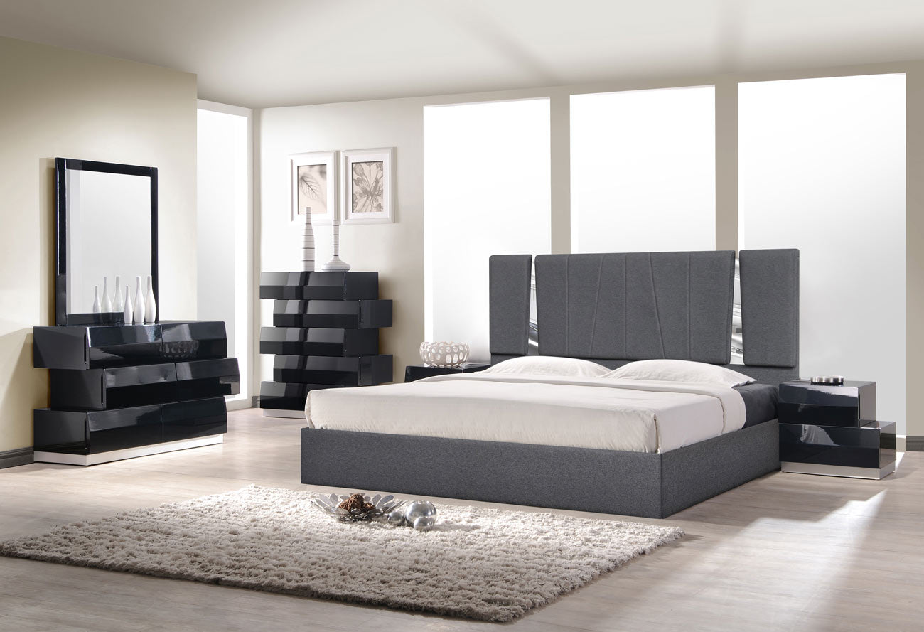 Matissee Bed in Charcoal - Canal Furniture