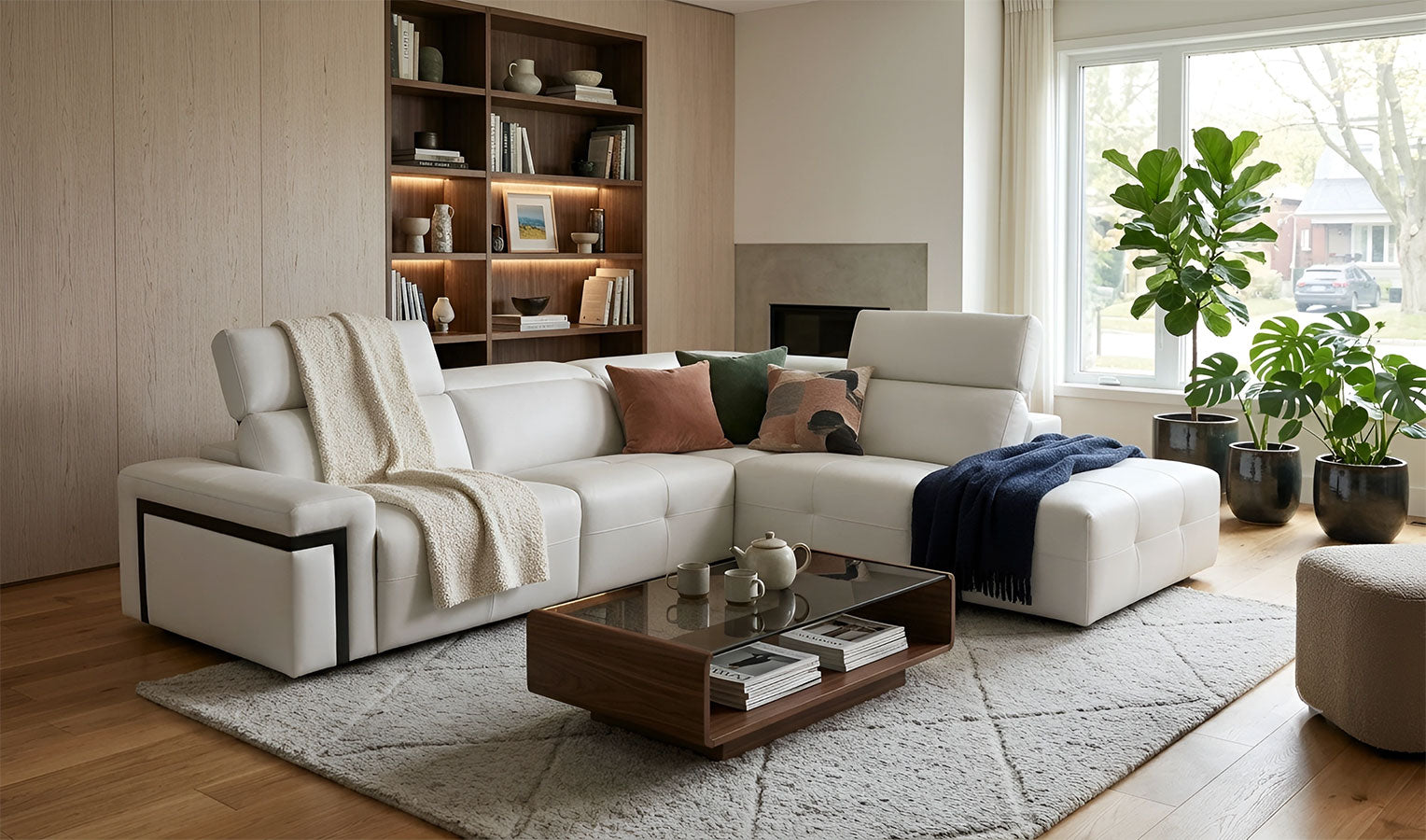 Max Divani Couches & Sofa Barbera Sectional in White | Max Divani (Special Order)