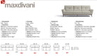 Max Divani Couches & Sofa Noa Fabric Sofa | Max Divani