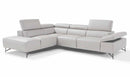 Max Divani Couches & Sofa Zar Sectional Sofa in Light Grey | Max Divani