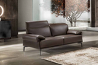 Max Divani Loveseat Norma Leather Loveseat in Walnut | Max Divani (Speical Order)