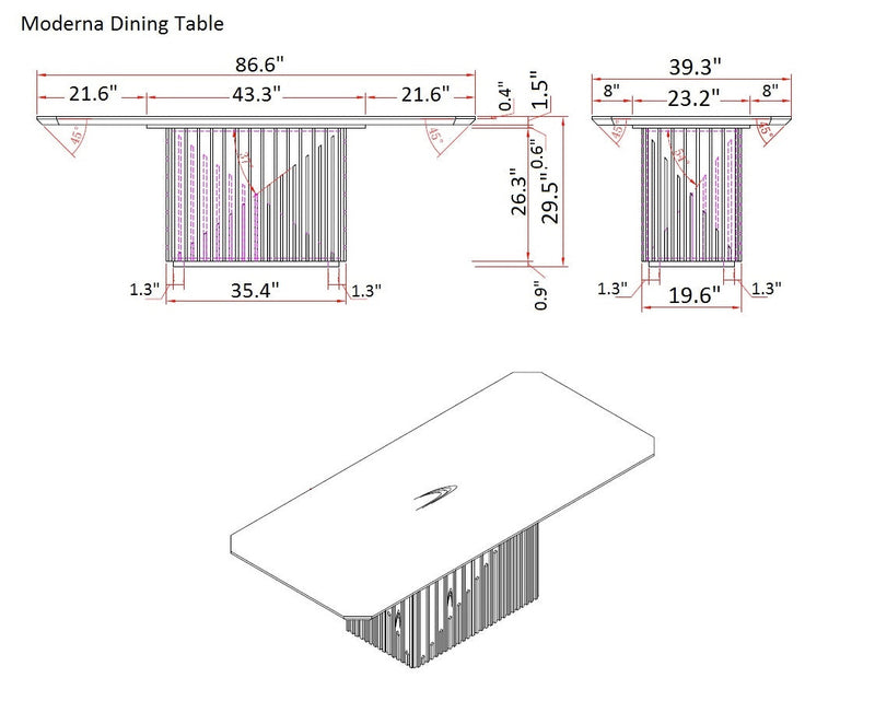 Moderna Dining Table | J&M Furniture