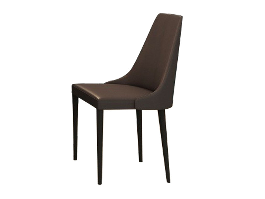 Moderna Dining Chair in Taupe with Grey legs - Canal Furniture