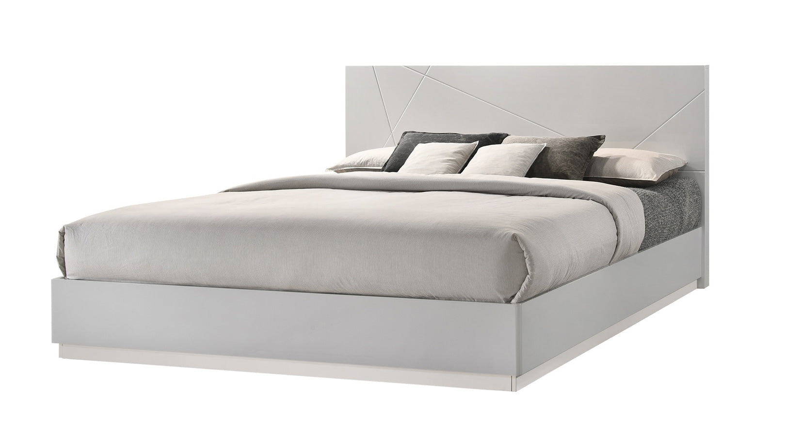 Naples Modern Bed in Grey | J&M Furniture - Canal Furniture