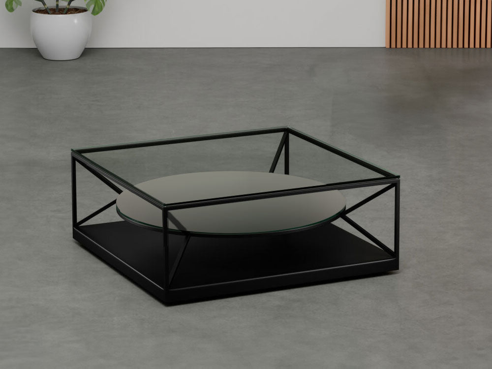 Nimbus Cocktail Glass Top Table 2094 | Elite Modern - Canal Furniture