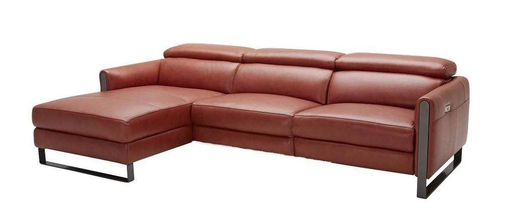 Premium Ochre Leather Sectional | J&M Furniture