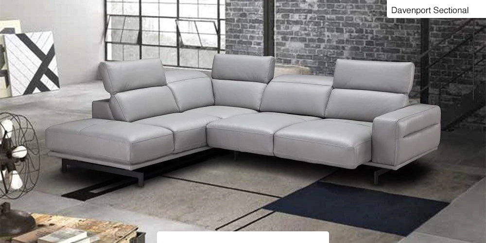 Davenport Light Grey Sectional | J&M Furniture - Canal Furniture