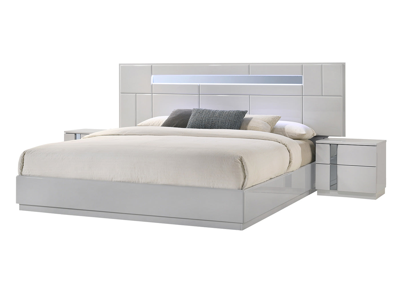 Palermo Modern Bed in Grey | J&M Furniture - Canal Furniture