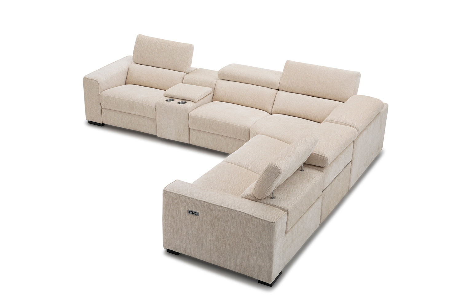 Picasso Motion Fabric Sectional in Sand | J&M Furniture - Canal Furniture