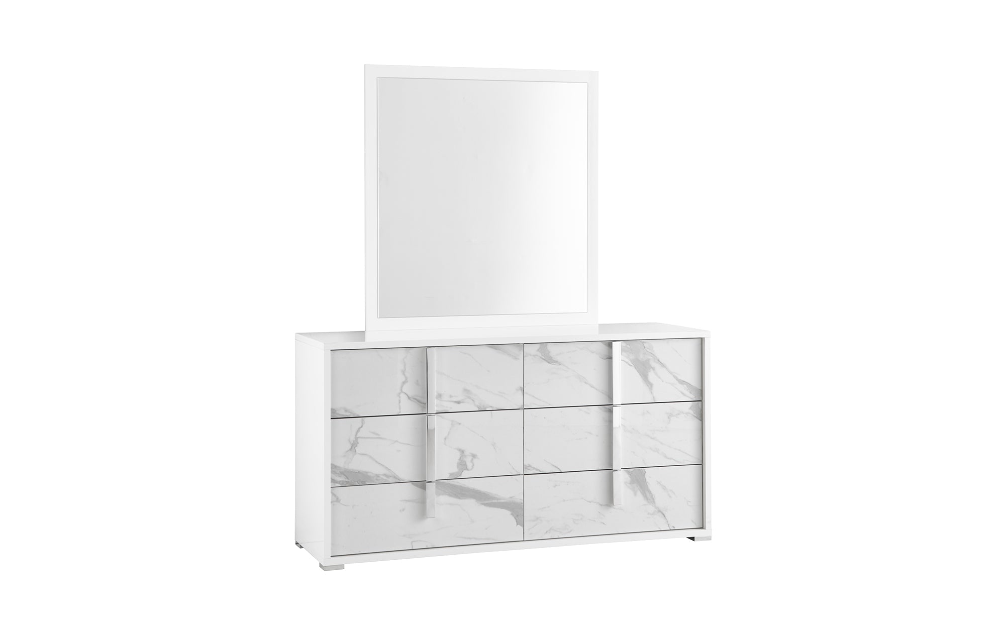 Sonia White Dresser & Mirror - Canal Furniture