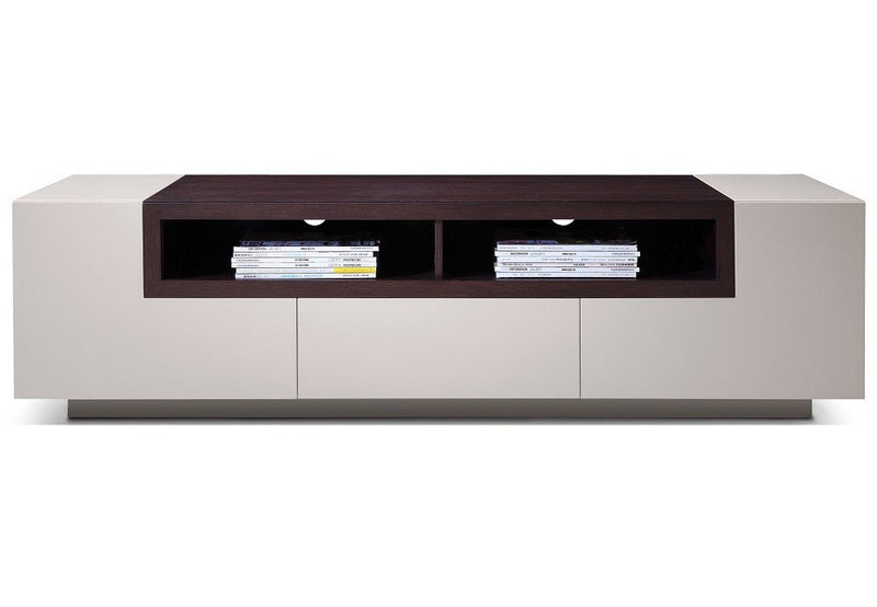 TV Stand TV002 in Grey Gloss/Brown Oak | J&M Furniture