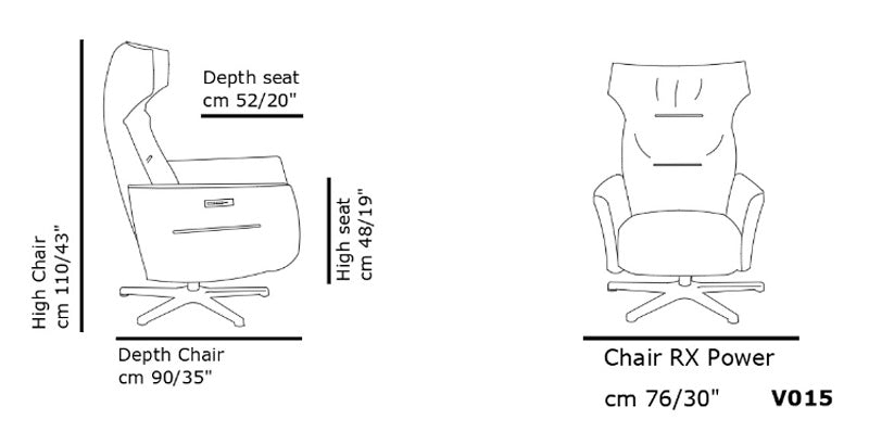 Voltaire Power Reclining Chair | Incanto Italia - Canal Furniture