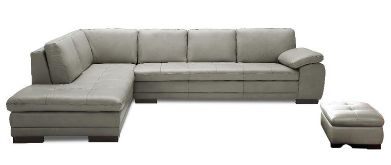 Miami Italian Leather Sectional Brown - 625 | J&M Furniture