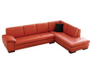 Miami Italian Leather Sectional in Grey 625 | J&M Furniture