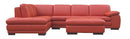 Miami Italian Leather Sectional in Grey 625 | J&M Furniture