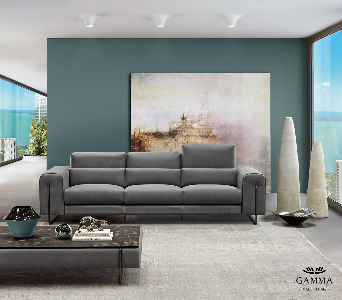 Newport Leather Sofa | Gamma – ItalMod Furniture