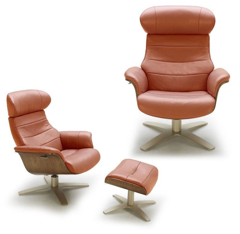 Karma Pumpkin Lounge Chair & Ottoman | J&M Furniture