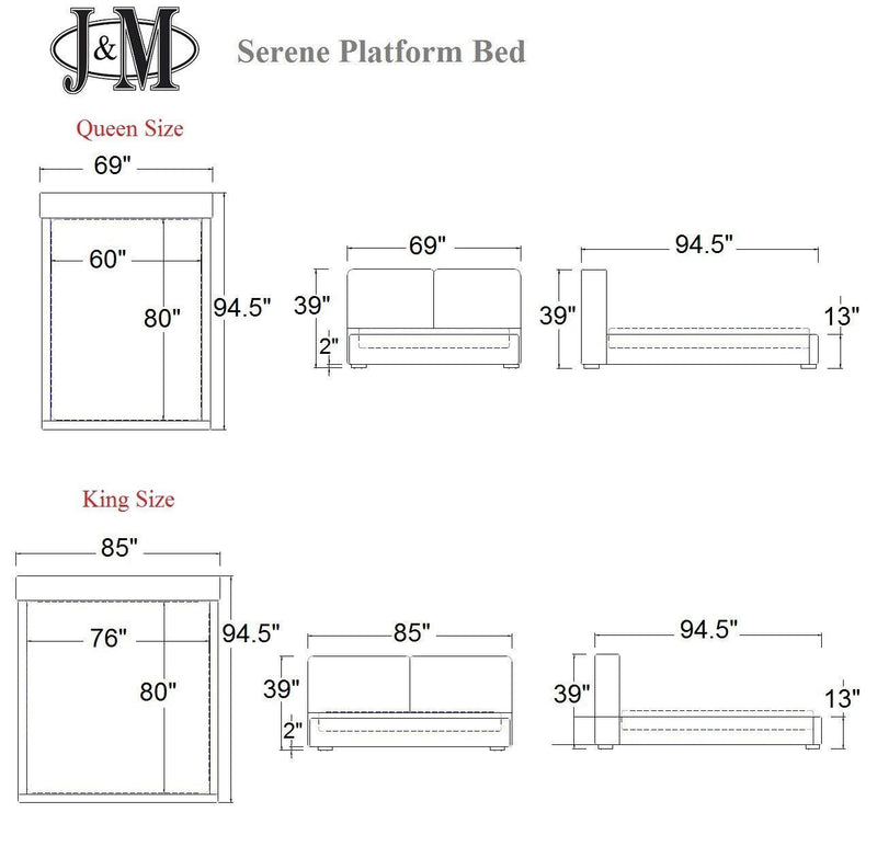 Serene Upholstered Bed in Natural | J&M Furniture