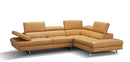 Forza A761 Italian Leather Sectional In Maroon