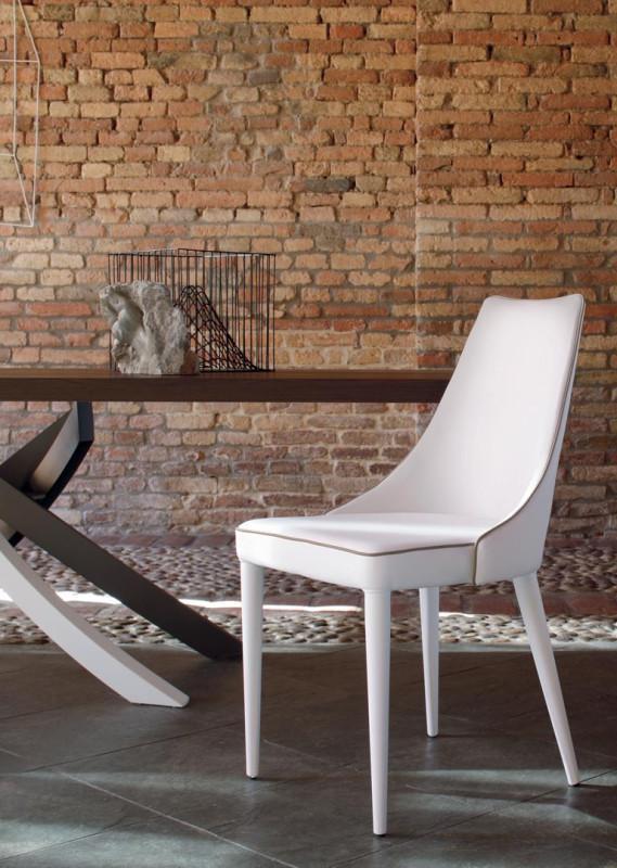 Bontempi Casa Clara Leather Upholstered Chair 40.11