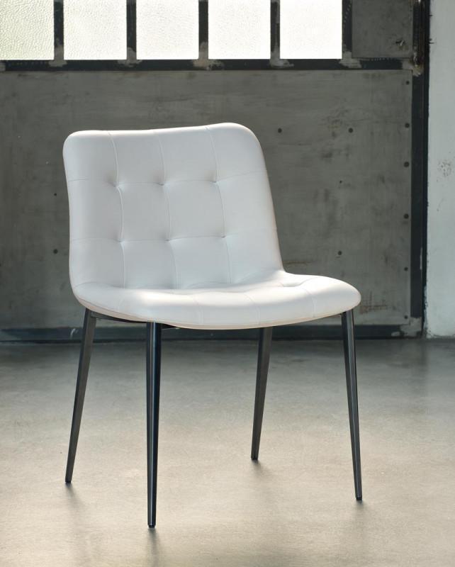 Bontempi Casa Dining Chair Kuga Upholstered Metal Leg Chair 40.38