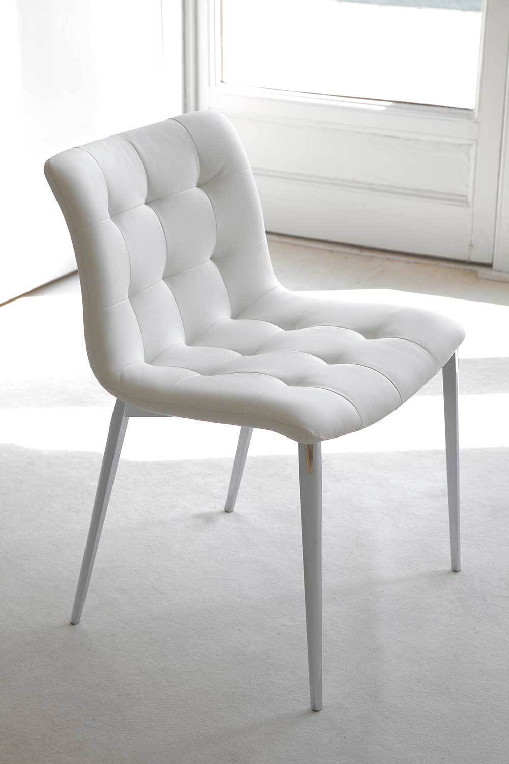 Bontempi Casa Kuga Upholstered Metal Leg Chair 40.38