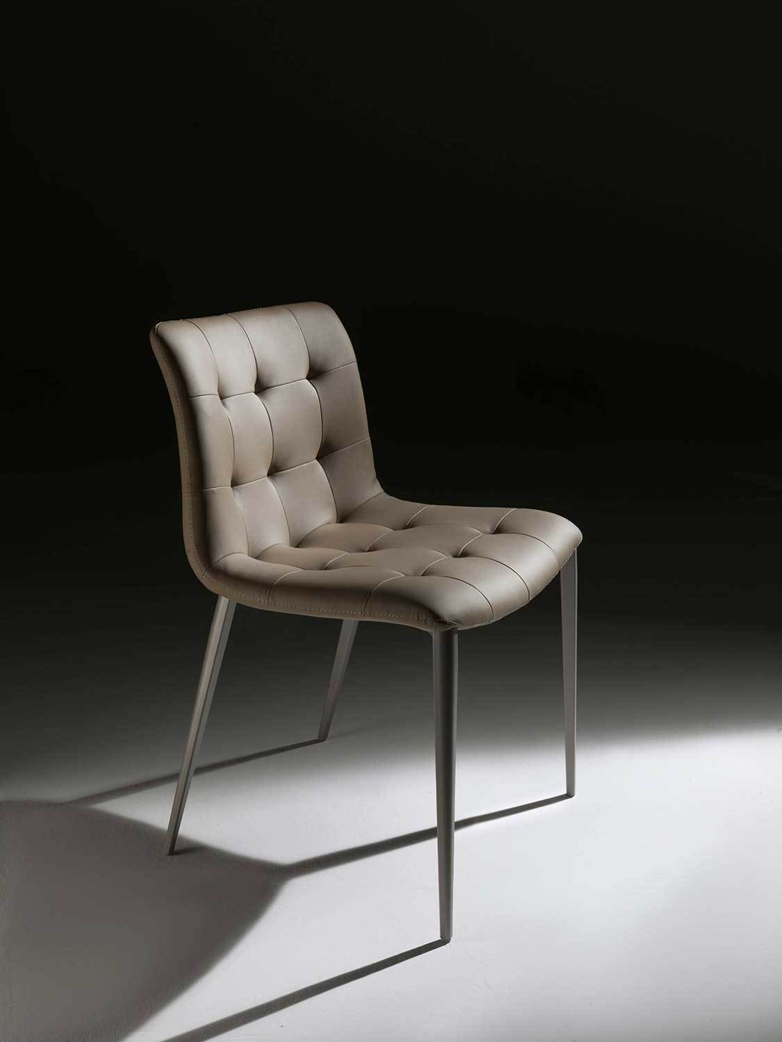 Bontempi Casa Kuga Upholstered Metal Leg Chair 40.38