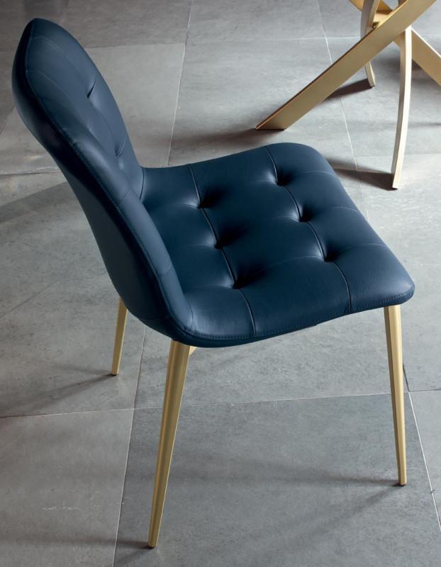 Bontempi Casa Kuga Upholstered Metal Leg Chair 40.38