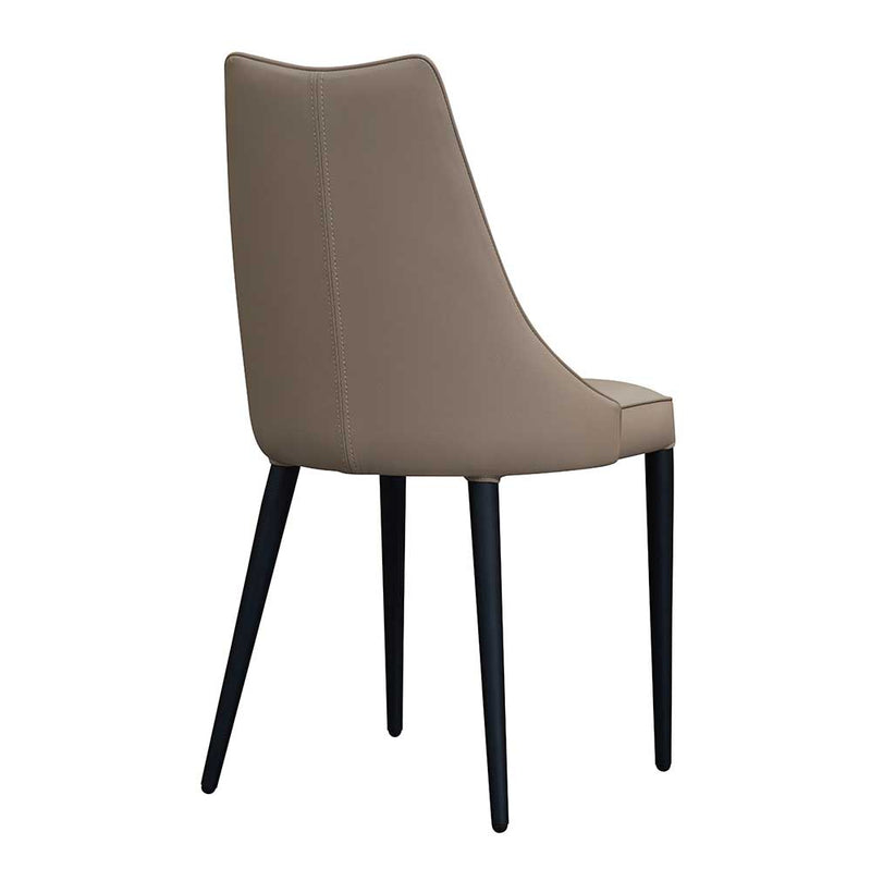 Bosa Dining Chair in Tan with Black Legs