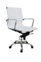 J and M Furniture Chair White Comfy Office Chair - Low Back