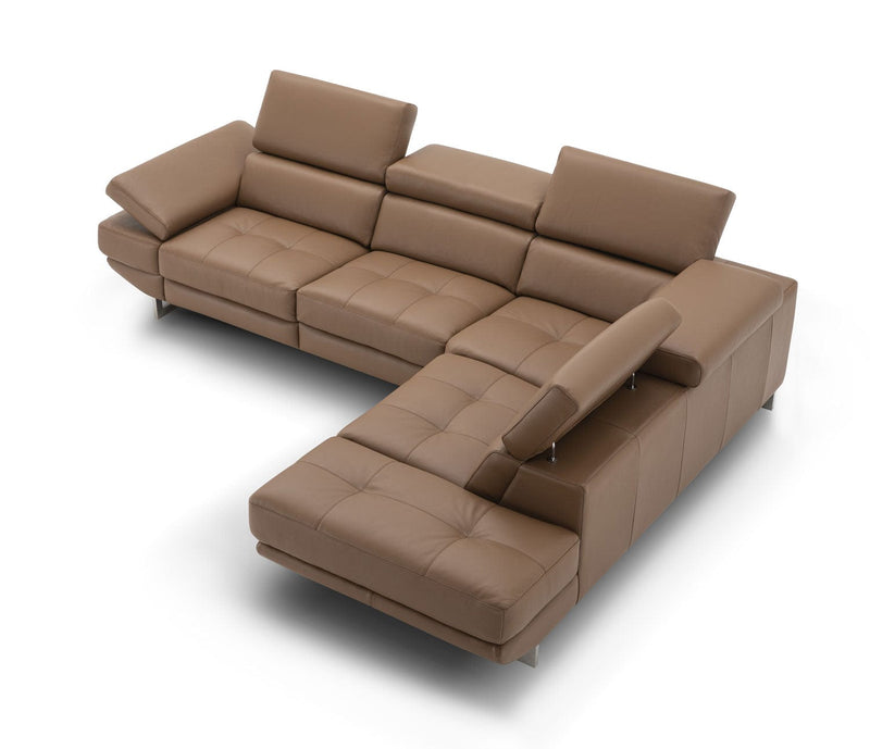 J and M Furniture Couches & Sofa Annalaise Recliner Leather Sectional in Caramel | J&M Furniture