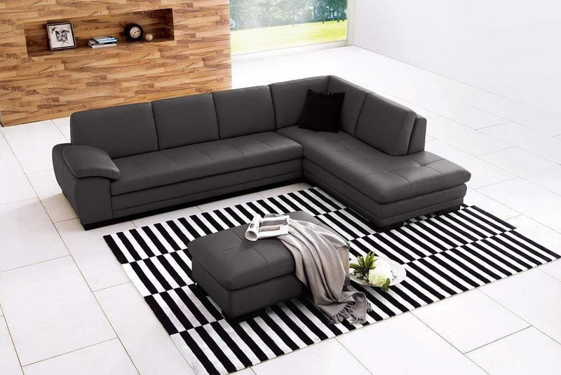 J and M Furniture Couches & Sofa Gray 625 - Miami Premium Leather Sectional
