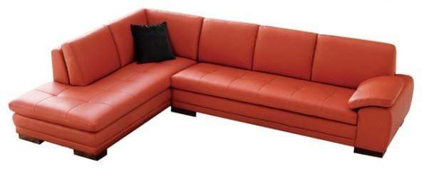 J and M Furniture Couches & Sofa Pumpkin 625 - Miami Premium Leather Sectional