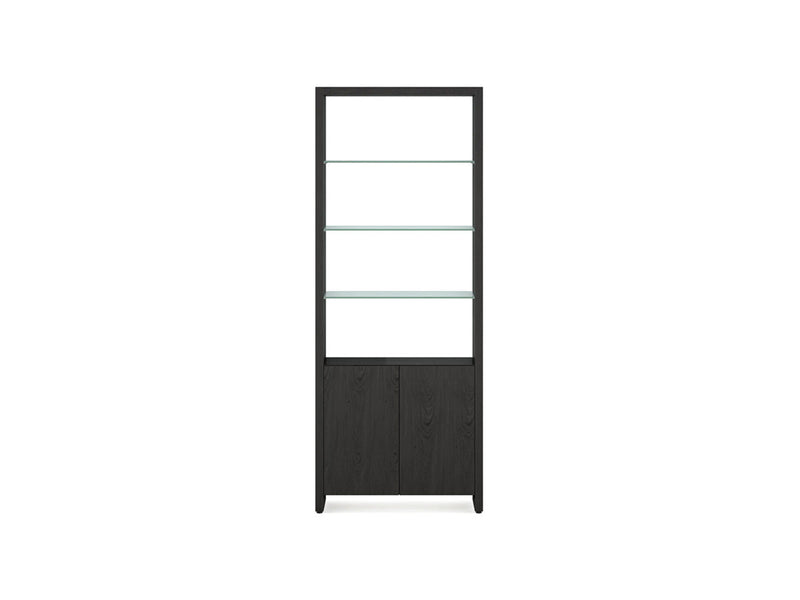 Linea Expandable Modern Bookcase with Glass Shelves 5802 | BDI Furniture